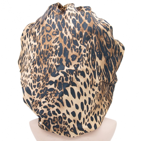 Silk Bonnet Printing Leopard