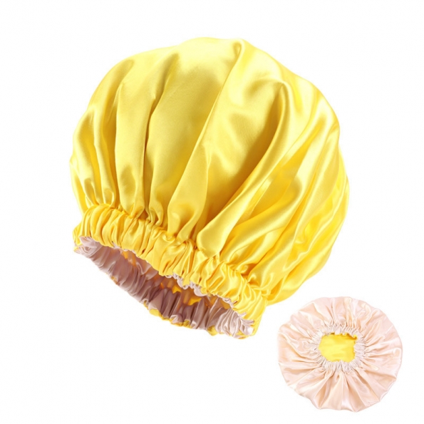 Satin Bonnet Mix Colors Yellow And White
