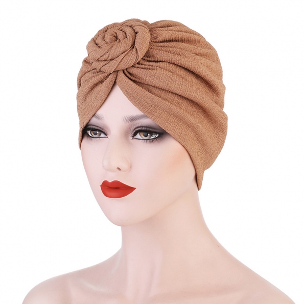 Turbans For Women Solid Color Brown