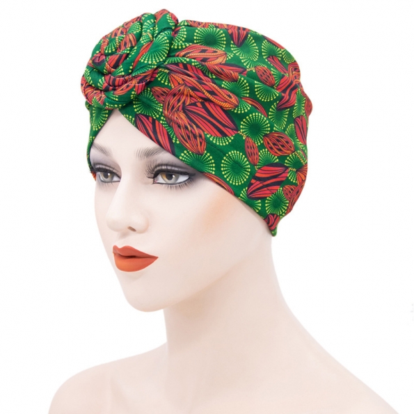 Turbans For Women Printing Green