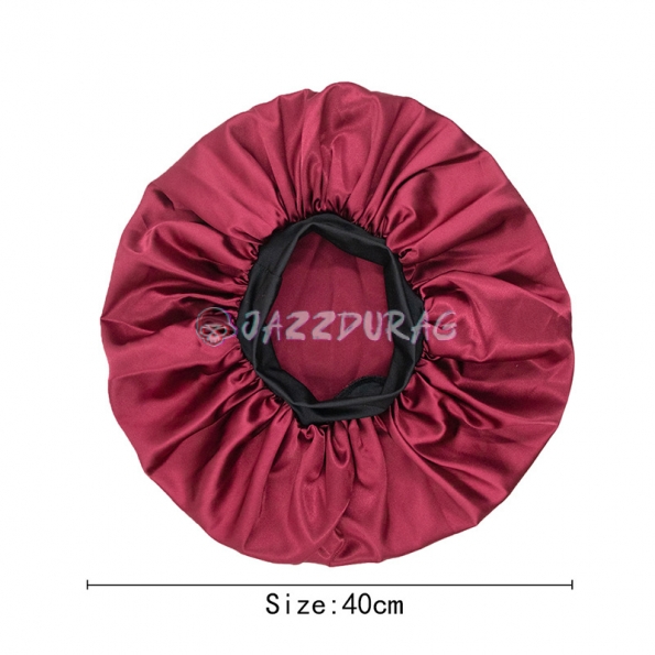Silk Bonnet for Women Solid Wine Red