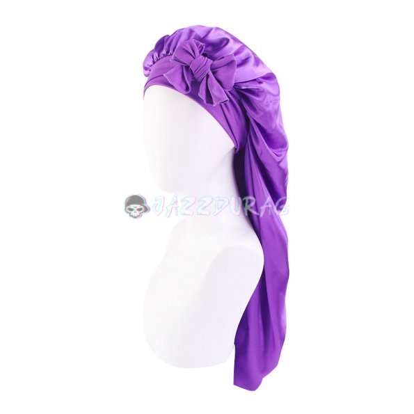 Braid Bonnet Bow Purple