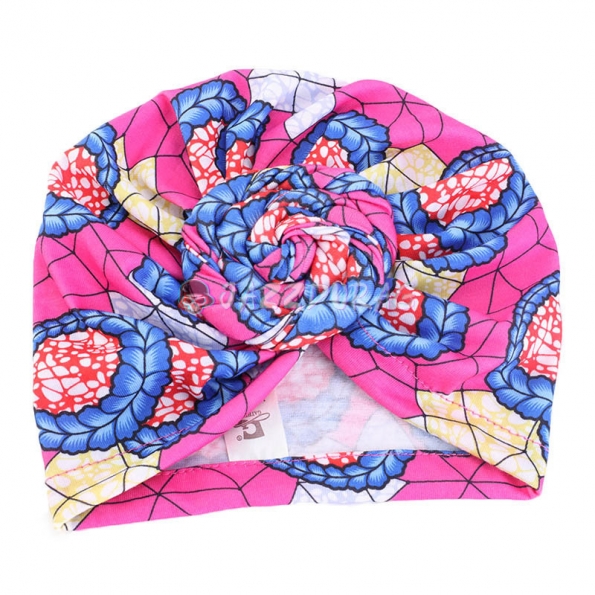 Turbans For Women Blue Pink Printing