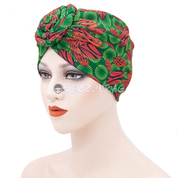 Turbans For Women Printing Green