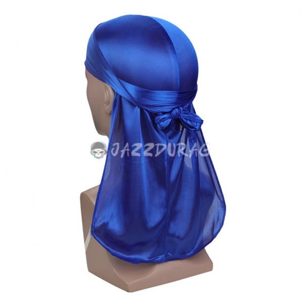 Silk Durag Solid Color Blue Print