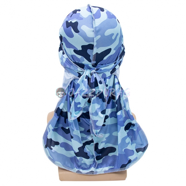 Silk Durag Bleu Camouflage