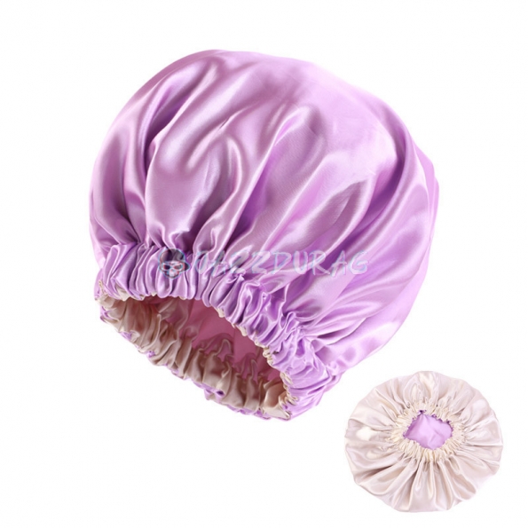 Satin Bonnet Mix Colors Light Purple And White