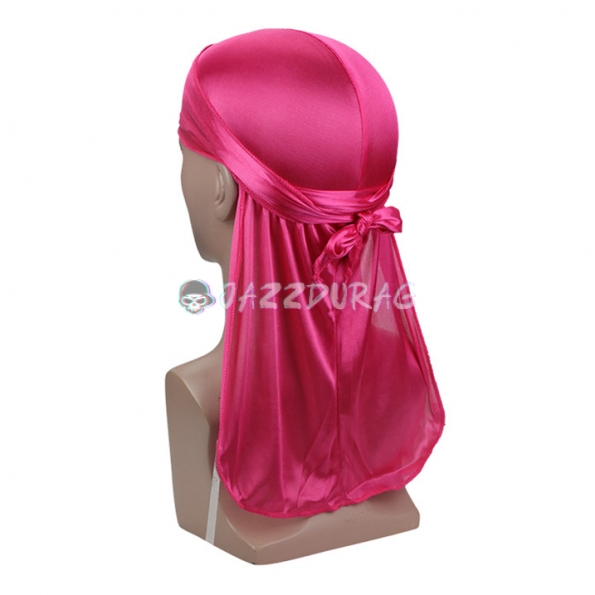 Silk Durag Solid Color Pink Print