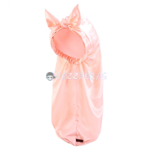 Braid Bonnet Bow Solid Color Shell Pink
