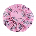 Hair Bonnet Flower Print Pink