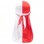 Silk Durag White Red Mixed Colors