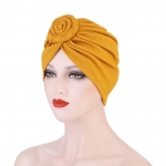 Turbans For Women Solid Color Dark Yellow