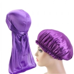 Dark Purple Silk Durag & Bonnet Set