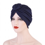 Turbans For Women Solid Color Dark Blue
