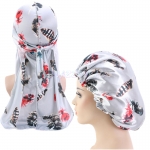 Feather Silky Durag and Bonnet Set White