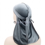 Velvet Durag Putty Solid Color Gray