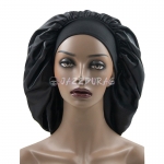Silk Bonnet for Women Solid Black