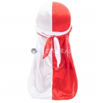 Silk Durag White Red Mixed Colors