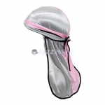 Silk Durag Putty Pink and Silver