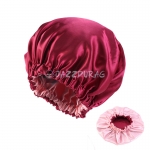 Satin Bonnet Mix Colors Dark Red And Pink