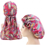 Paisley Silky Durag and Bonnet Set Red