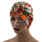 Turbans for Women Orange Chains Knotted
