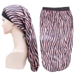 Braid Bonnet Zebra Pattern Pink