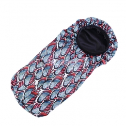 Braid Bonnet Print Pattern White Red