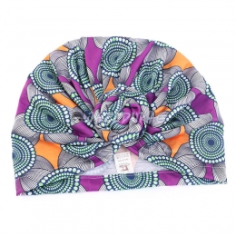 Turbans For Women Purple Printing