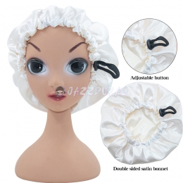 Kids Bonnet Solid Color White