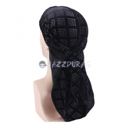 Black Velvet Durag Stereoscopic Hot Pressing