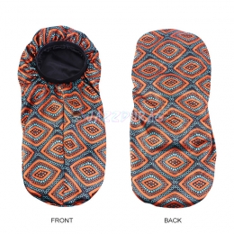 Braid Bonnet Print Pattern Orange