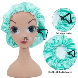 Kids Bonnet Solid Color Blue Green