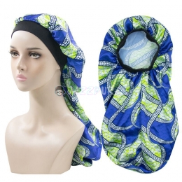 Braid Bonnet Impression Bleu Vert