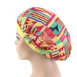 Geometric Silk Bonnet Yellow