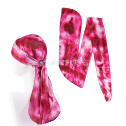 Silk Durag Tie Dye Wine Red
