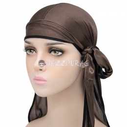Silk Durag Edge Banding Brown