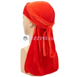 Durag Velours Couleur Unie Imprimé Rouge