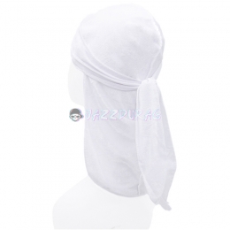 Kids Velvet Durag Solid Color White