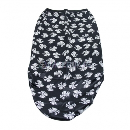 Braid Bonnet Black Flower Pattern Print