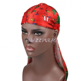 Silk Durag Christmas Red
