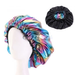 Double-Layer Big Shiny Bonnet Blue