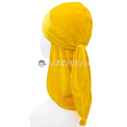 Kids Velvet Durag Solid Color Yellow