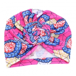 Turbans For Women Blue Pink Printing