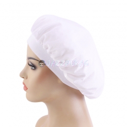 Velvet Bonnet Solid Color White