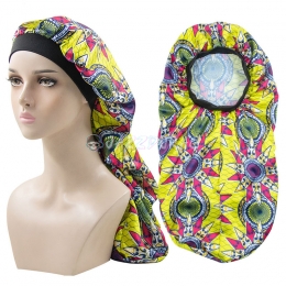 Braid Bonnet Yellow Flower Printing