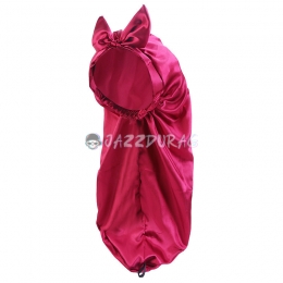 Braid Bonnet Bow Solid Color Red