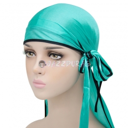 Silk Durag Edge Banding Cyan