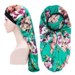 Braid Bonnet Flower Pattern Light Green