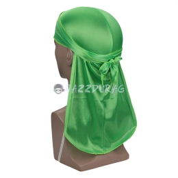 Silk Durag Solid Color Green Print